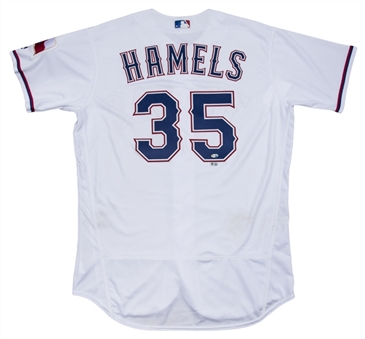 2016 Cole Hamels Game Used Texas Rangers Home Jersey Used On Opening Day 4/4/16 (MLB Authenticated & MEARS A10)